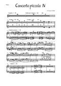 Concerto piccolo No.4 for 13 strings, piano and harpsichord - parts