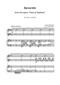 Barcarolle from the opera 'Tales of Hoffman' for piano 4 hands