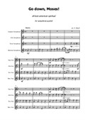 Go down, Moses! - african-american spiritual for saxophone quartet - Score and parts