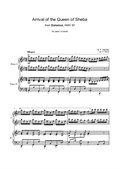 Arrival of the Queen of Sheba for piano 4 hands