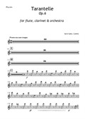 Saent-Sains - Tarantelle for Flute, Clarinet and Orchestra - parts