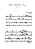 J. Strauss II - Tritsch-Tratsch-Polka - piano 4 hands