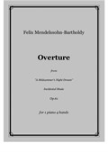 Felix Mendelssohn - Overture from 'A Midsummer's Night Dream' - 1 piano 4 hands