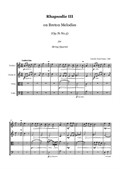 Saint-Saens - Rhapsodie III on Breton Melodies - string quartet, score and parts
