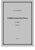 Mozart - Violin Concerto No.3 G major, score and parts