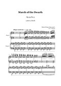 Grieg - March of the Dwarfs - 1 piano 4 hands, score and parts