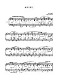 Elgar - Adieu - piano solo
