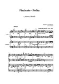 J. Straus - Pizzicato Polka - 1 piano 4 hands, score and parts