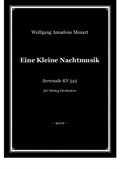 W. A. Mozart - Serenade 'Eine kleine Nachtmusik' - String Orchestra (String Quartet) - score and parts