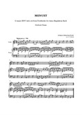 Bach - Menuet G major from Notebooks for Anna Magdalena Bach - violin and piano