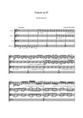 Pachelbel - Canon in D - string quartet - score and parts