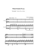 Beethoven - Piano Sonata No.14 'Moonlight', I mov. - 1 piano 4 hands, score and parts