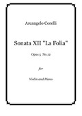 Corelli - Violin Sonata XII 'La Follia' - Violin and Piano